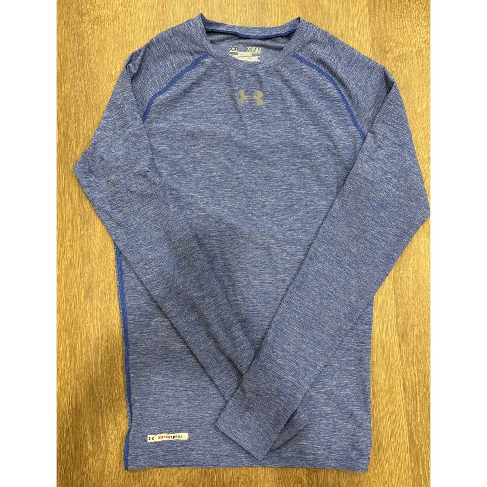 Under Armour Womens Blue Long Sleeve Size Medium Compression Shirt